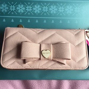 Betsey Johnson Baby Pink Wristlet/Wallet